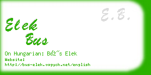 elek bus business card